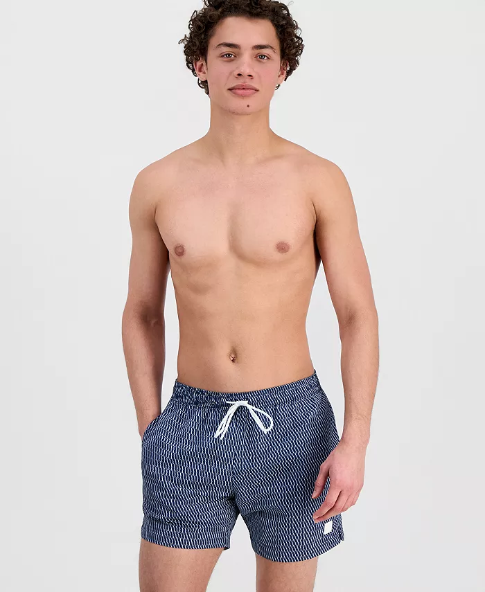 Men's Squiggle Print 5" Swim Trunks - thumbnail 5