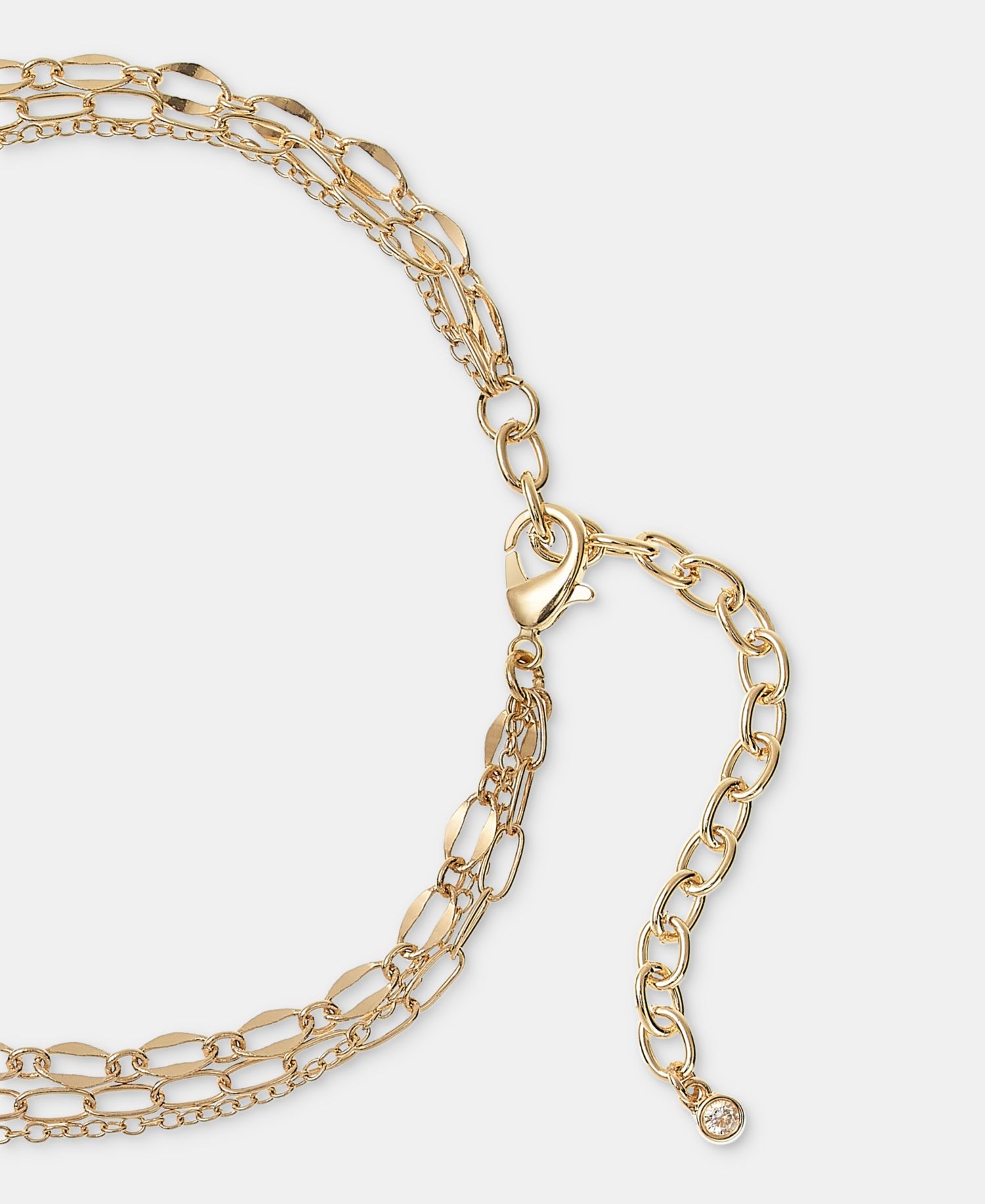 Open Circle & Imitation Pearl Layered Pendant Necklace, 15" + 3" extender