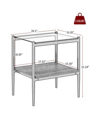 Gray Glass Coffee & End Table Set - Modern Living Room Tables