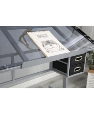  Adjustable Art/Drafting Desk with Drawers & Wheels