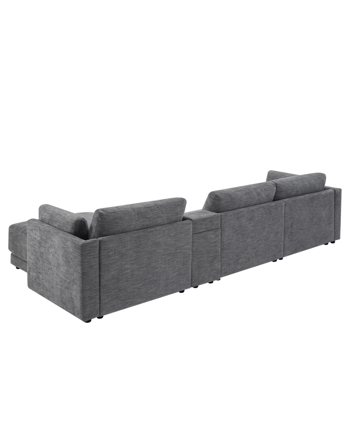 Streamdale Furniture 124" Modular Sectional Sofa w/ Storage, Ottoman, Usb Charger