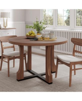 48" Round Farmhouse Dining Table - Seats 4