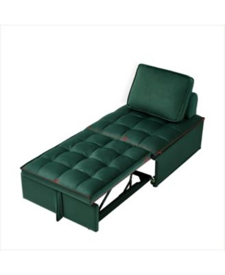 Sleeper Sofa Bed with Adjustable Backrest (GREEN