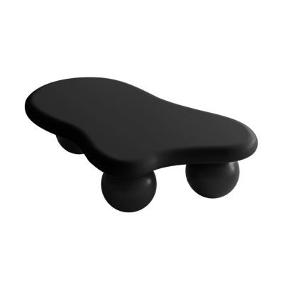 40 Inch Cloud Shaped Coffee Table with 3 Ball Legs for Living Room