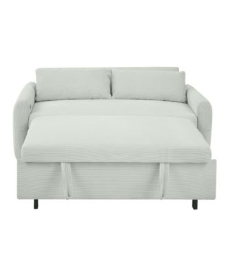 Pull-out Sofa Bed Modern 2-Seat Loveseat with USB Ports
