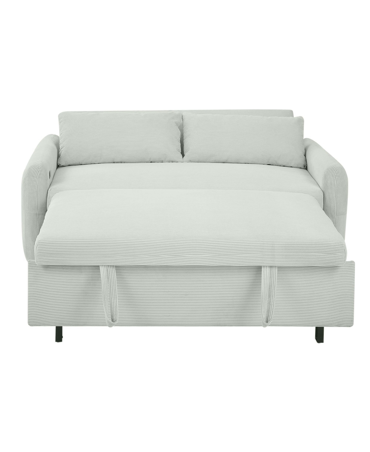 Streamdale Furniture Pull-out Sofa Bed Modern 2-Seat Loveseat with Usb Ports