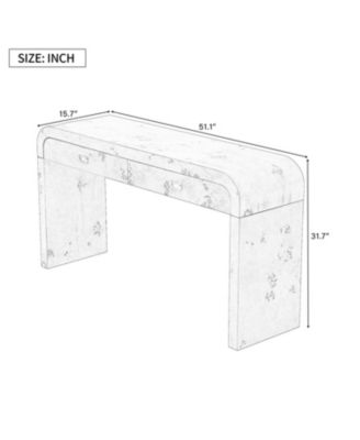 Entryway Table with Burl Wood Veneer,Suitable for Entryway, Hallway, Living Room, Foyer, Corridor