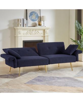 Teddy Upholstered Loveseat Sleeper Sofa - Dark Blue
