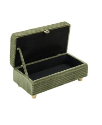 Green Corduroy Sofa Set w/ Storage