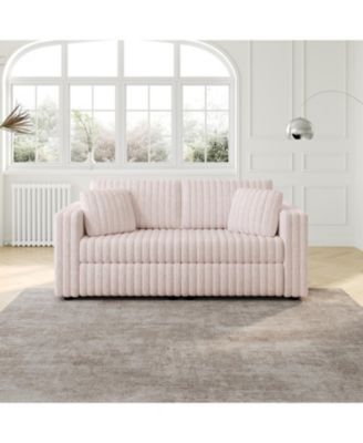 75.6" Light Pink Modular Sofa - Modern Plush & Comfortable