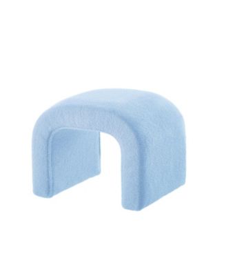 U-Shaped Teddy Ottoman Bench Set of 3