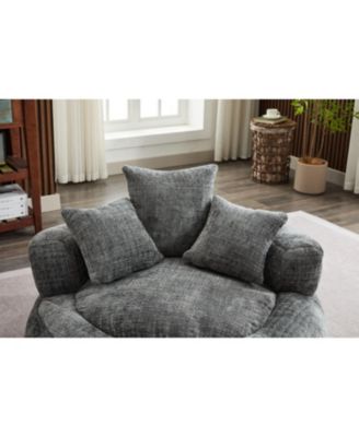 Foam Bean Bag Chair - Soft Chenille Cover