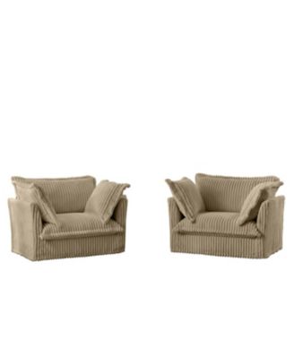 Set of 2 Slipcovered Armchairs