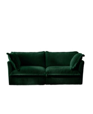 2-Seat Corduroy Slipcovered Sofa