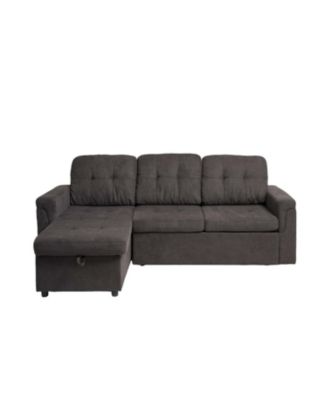 Upholstered Sleeper Sectional with Reversible Storage