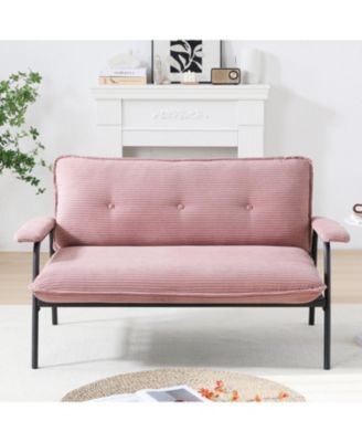 Pink 53-inch Sofa Small Apartment Living