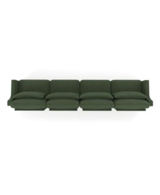 Chenille Sofa Lumbar Pillow Solid Wood Green