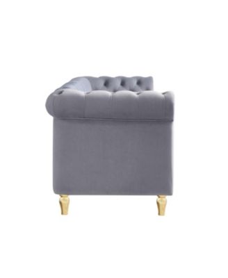 Chesterfield Velvet Sofa 84.65 inch for Living Room