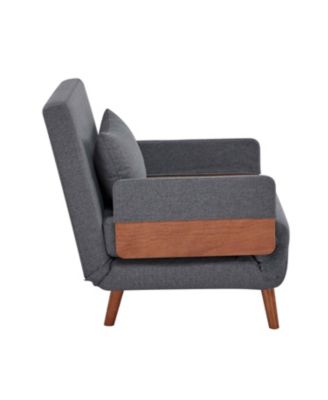 Streamdale Foldable Linen Sofa Bed - Single, Adjustable Back, Space-Saving Sleeper