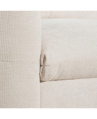 Tufted Chenille Armchair with Charger & Wide Seat