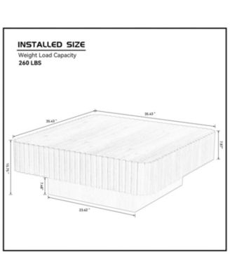 Streamdale 35" Modern Drum Coffee Table - Black