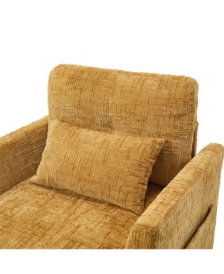 Multifunctional Chenille Recliner Sofa with Storage & Phone Bracket