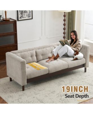 Streamdale 78" Upholstered Modern Sofa - Grayish Beige