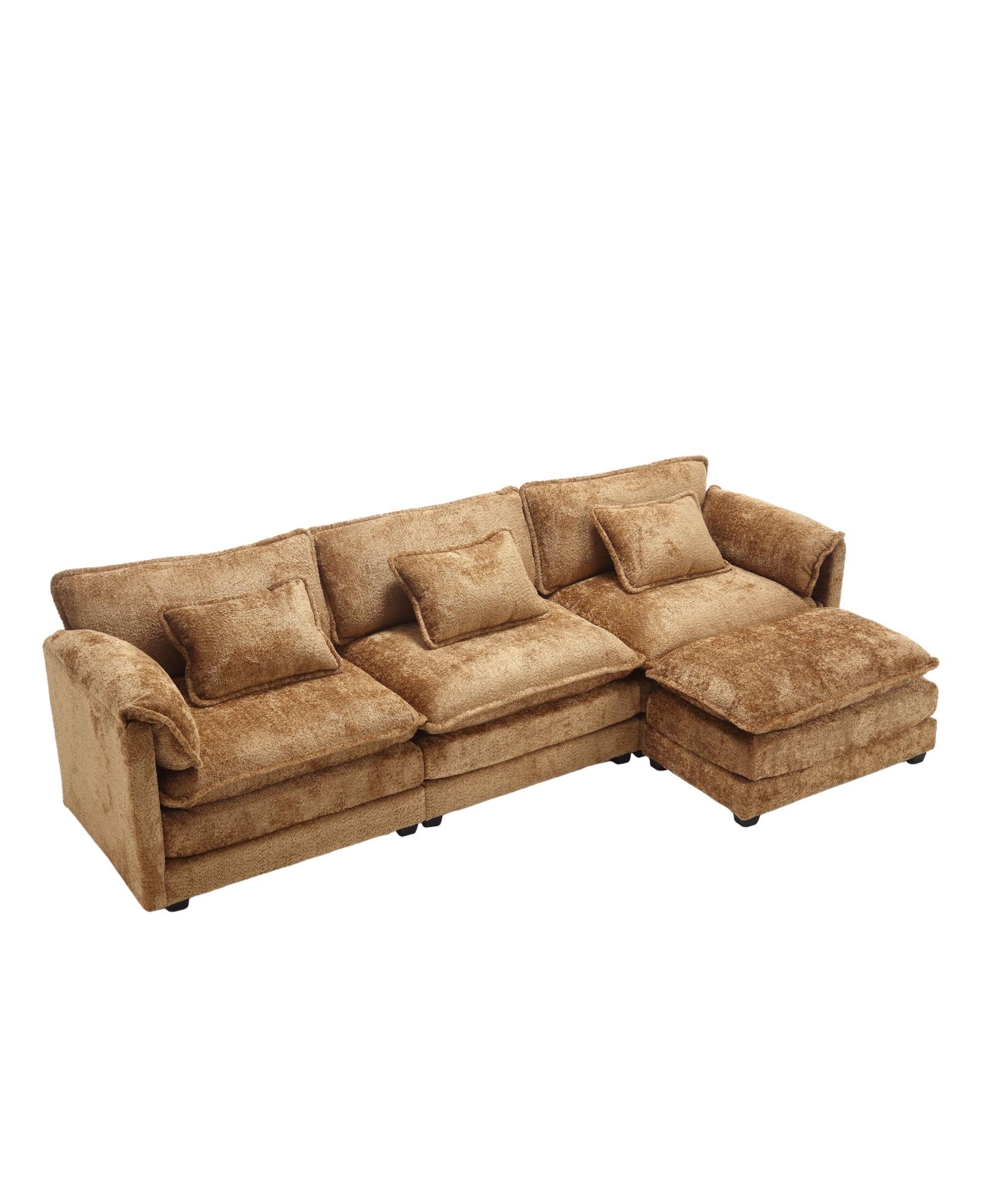 Streamdale Furniture Streamdale Oversized Sectional Cloud Couch, Modern Chenille L Shape