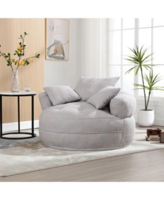 Streamdale Chenille Sleeper Sofa Chair - Modern Fluffy Lounge Seat