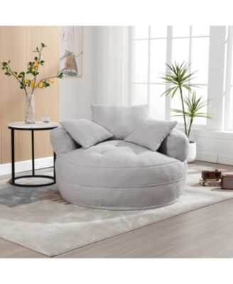 Streamdale Chenille Sleeper Sofa Chair - Modern Fluffy Lounge Seat