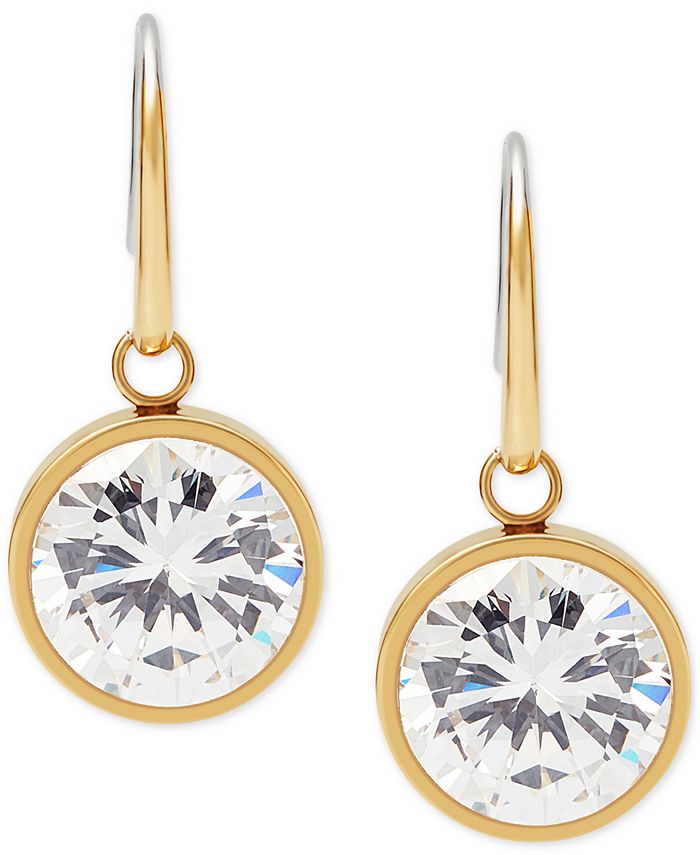 Michael Kors Bezel-Set Round Crystal Drop Earrings & Reviews - Fashion  Jewelry - Jewelry & Watches - Macy's