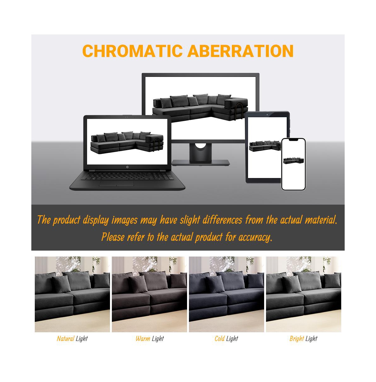 Streamdale Furniture Oversized Modular Sectional Sofa Couch Set with 6 Pillows