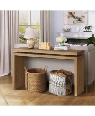 Streamdale 60" Antique Brown Farmhouse Console Table