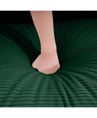 Corduroy Two-Seater Sofa with Ottoman