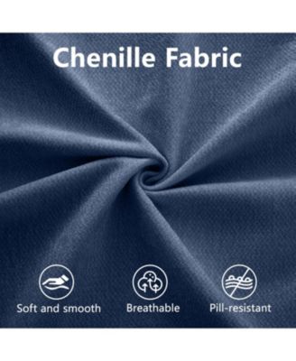 Chenille Sofa with Storage & Ottoman