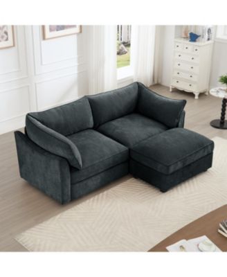 2-Seater Sofa with Ottoman & Storage