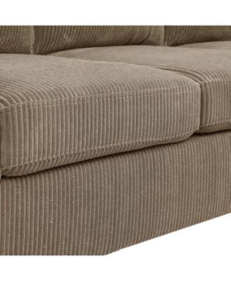 Savannah Modular Corduroy Sectional Sofa with Ottoman