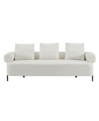 Streamdale 78" Modern Beige Sofa Couch with 3 Pillows
