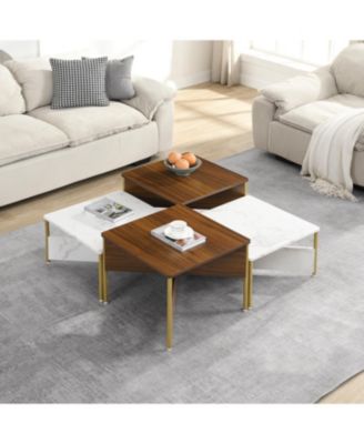Modern Nesting Coffee Tables - Mid Century Square Set