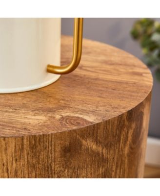 Patterned Cylindrical Table - Versatile for Dining, Coffee, or Desk Use