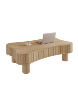 Lift Top Coffee Table - Fluted Panel, Hidden Storage, Easy Assembly