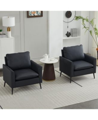 Cat Paw Leather Sofa 2PC Black