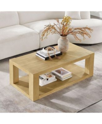 Streamdale Modern 48" Rectangular 2-Tier Coffee Table