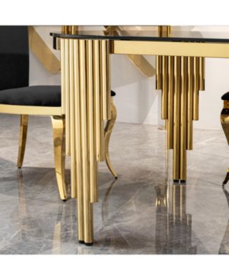 Streamdale  Glass Top Oval Dining Table