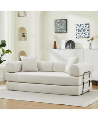 Folding Sofa Bed 78.5" Convertible Couch with Pillows