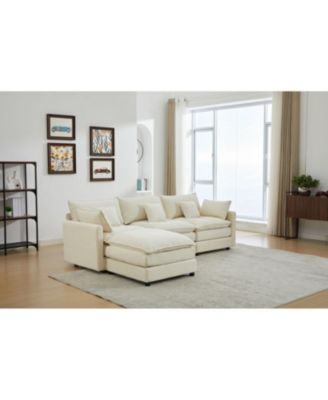 Modular Sectional Sofa with Ottoman