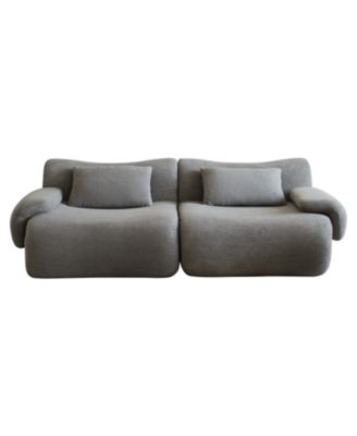 Memory Foam 2-Seater Sofa in a Box - Light Grey