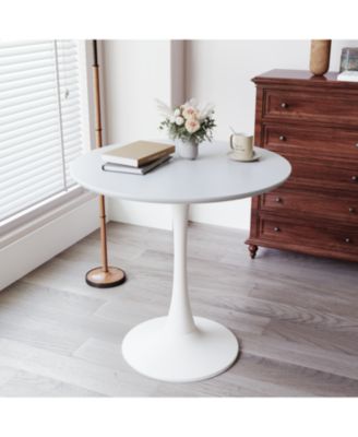  31.5" White Round Dining Table, Tulip Style
