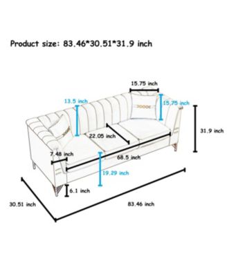 Cream Velvet Tufted Sofa Set - Modern Comfort & Style