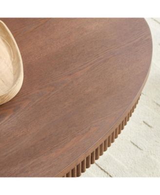 Modern Oval Handcraft Drum Coffee Table